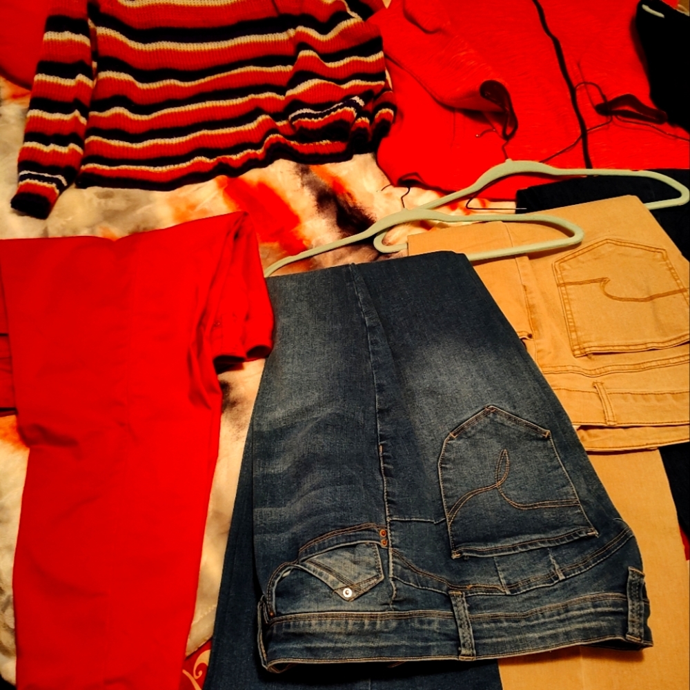 Variety of womens clothes
